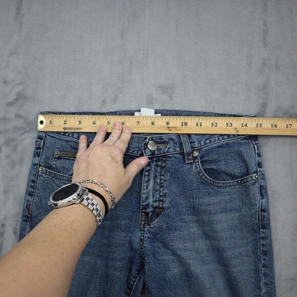 Calvin Klein Pants Womens 7 Blue Bootcut Low Rise Button Medium Wash Denim Jeans - Picture 4 of 16